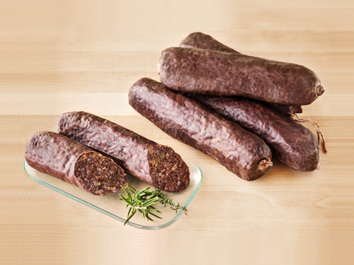 Compra la Morcilla artesana La Matillana en pieza y cortada para degustación, elaborada de forma tradicional Segovia.